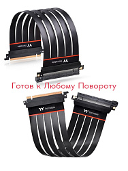 плата расширения PCI Express 90°/Черный/PCI-E 4.0 16X/300 мм, Код ТН ВЭД 8473302008