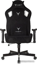 Кресло игровое Knight Outrider черный Light-20 с подголов. крестов. металл