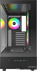 Корпус Montech XR черный без БП ATX 3x120mm 2xUSB3.0 audio bott PSU