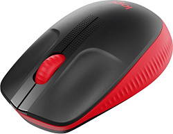 Мышь Logitech M190 красный/черный оптическая (1000dpi) беспроводная USB (2but)