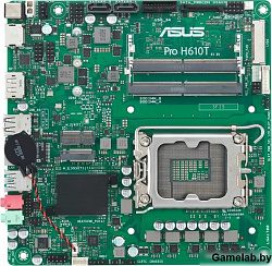 ASUS PRO H610T-CSM, LGA1700, H610, 2*DDR5, DP+HDMI, 2 SATA 6.0, M.2, USB 3.2, USB 2.0,  mITX; 90MB1G
