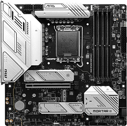 MSI MAG B760M MORTAR II mATX LGA1700 4DDR5 PCI-Ex16 PCI-Ex4 3M.2 4SATA3 USB3.2 Gen2x Wi-Fi 6E 2,5G E