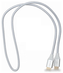 Кабель аудио-видео Cactus CS-HDMI.2.1-1 HDMI (m)/HDMI (m) 1м. Позолоченные контакты серебристый