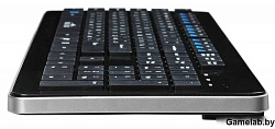 Клавиатура Oklick 870S черный USB беспроводная slim Multimedia