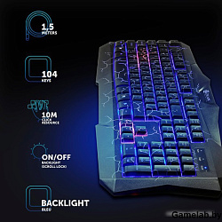 Наушники с микрофоном Oklick HS-HKM100G IMPERIAL черный 1.5м мониторные оголовье (HS-HKM100G)