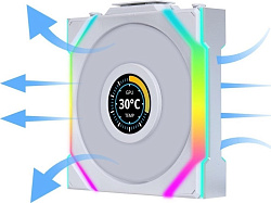 Вентилятор для корпуса Lian-Li Uni Fan SL Wireless 120 LCD Reverse ARGB 120х124.5x28 белый 4-pin 31д