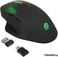 Мышь Oklick 636LWC черный оптическая (2400dpi) беспроводная USB/USB-C (6but)