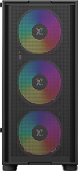 Корпус XASTRA  A301 4FRGB  Black ATX/Mesh/ tempered glass / 4x 120mm FC120-FRGB fans/ A301-BK-FC120F