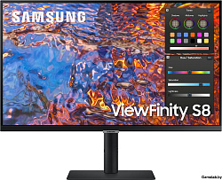 Монитор 27" SAMSUNG S27B800PXI (ViewFinity S8 S80PB UHD) Black (IPS, 3840x2160, HDMI+DP+Type C (90W)