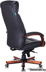 Кресло руководителя Бюрократ T-9922WALNUT черный кожа крестовина металл/дерево