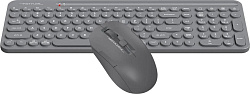 Клавиатура + мышь A4Tech Fstyler FG3300 Air2 клав:серый мышь:серый USB беспроводная slim Multimedia