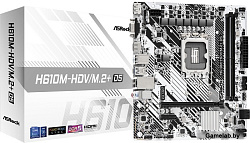 Материнская плата Asrock H610M-HDV/M.2+ D5 Soc-1700 Intel H610 2xDDR5 mATX AC`97 8ch(7.1) GbLAN+VGA+