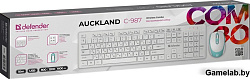 Клавиатура + мышка AUCKLAND C-987 RU WHITE 45987 DEFENDER