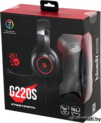 Наушники с микрофоном A4Tech Bloody G220S черный 2м мониторные USB оголовье (G220S USB/ BLACK)