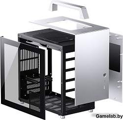 Корпус JONSBO T8 PLUS Silver без БП, боковые панели из закаленного стекла, mini-ITX, серебристый