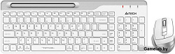 Клавиатура + мышь A4Tech Fstyler FB2535C клав:белый/серый мышь:белый/серый USB беспроводная Bluetoot