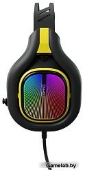Наушники с микрофоном Оклик GMNG HS-L630G черный/желтый 2.2м мониторные оголовье (1533561)