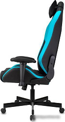 Кресло игровое Knight Neon черный/голубой соты эко.кожа с подголов. крестов. металл