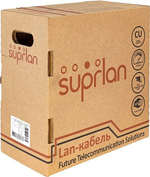 Кабель информационный Suprlan Premium 01-0313-5 кат.5E U/UTP 4X2X24AWG PVC внутренний 305м серый