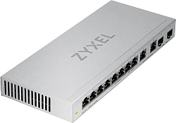 Коммутатор Zyxel XGS1010-12, 8xGE, 2x1/2,5GE, 2xSFP+, настольный, бесшумный
