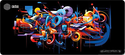 Коврик для мыши Cactus Graffiti 900x400x2мм (CS-MP-PRO10ХXL)