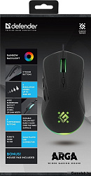 Мышка USB OPTICAL ARGA GM-049 BLACK 52049 DEFENDER