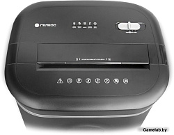 Шредер ГЕЛЕОС УМ28-4, DIN P-4 (4 ур-нь секр.), фрагмент 3,9х30мм,  19-21 лист (70г/м2), CD/пл.карты/