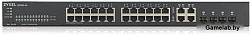 Zyxel Nebula Flex GS1920-24v2, 24xGE, 4xCombo (SFP/RJ-45), бесшумный (без вентилятора), автономное/о