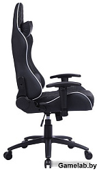 Кресло игровое Cactus CS-CHR-030BLS черный/серебристый эко.кожа с подголов. крестов. сталь