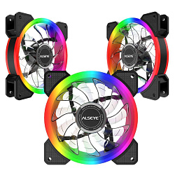 ALSEYE Вентилятор в корпус ALSEYE CRLS-300DS 3pcs argb fan kit with controller,2pcs LED strips,size: