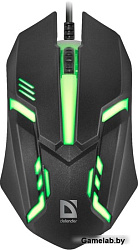 Мышь оптическая Сyber MB-560L 7 цветов, 3 кнопки, 1200 dpi, USB, черный DEFENDER