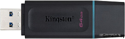 Флеш Диск Kingston 64Gb DataTraveler Exodia DTX/64GB USB3.1 черный/голубой