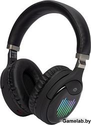 Гарнитура накладные Digma BT-16 черный беспроводные bluetooth оголовье (BT-16B)