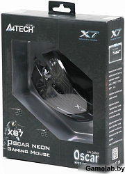 Мышь A4Tech X87 черный оптическая (2400dpi) USB (8but)