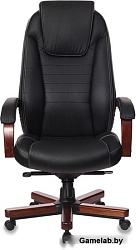 Кресло руководителя Бюрократ T-9923WALNUT черный кожа крестовина металл/дерево