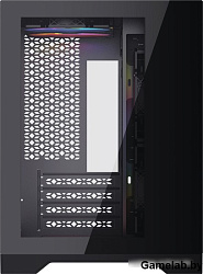 Корпус Powercase Vision Micro, Black, Tempered Glass, 4х 120mm 5-color fan, чёрный, mATX  (CVBM-L4)