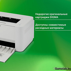 Принтер лазерный Digma DHP-2401 A4 серый