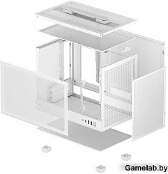 Корпус Deepcool CH160 белый без БП miniITX 7x120mm 1xUSB3.0 audio bott PSU