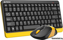 Клавиатура + мышь A4Tech Fstyler FG1110 клав:черный/желтый мышь:черный/желтый USB беспроводная Multi