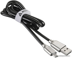 ACD Кабели USB ACD USB кабель ACD-Allure MicroUSB ; USB-A Кожа, 1м, черный (ACD-U926-M1B)