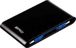 External HDD 2.5" 1.0Tb Silicon Power Armor A80 <SP010TBPHDA80S3K> черный (USB3.0, противоударный MI