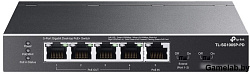 TP-Link TL-SG1005P-PD, Настольный коммутатор с 5 гиг. портами (1 порт с входящим PoE++, 4 порта с ис