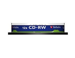 Диск CD-RW Verbatim 700Mb 10x Cake Box (10шт) (43480)43480