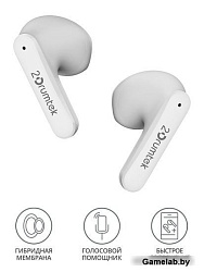 Гарнитура вкладыши A4Tech 2Drumtek B20 TWS белый беспроводные bluetooth в ушной раковине (B20 GRAYIS