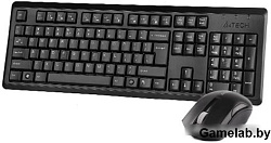Клавиатура + мышь A4 V-Track 4200N клав:черный мышь:черный USB беспроводная