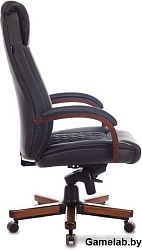 Кресло руководителя Бюрократ T-9924WALNUT черный кожа крестов. металл/дерево