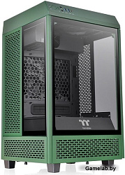 Корпус Thermaltake The Tower 100 Racing Green черный без БП miniITX 1x120mm 3x140mm 2xUSB3.0 audio b