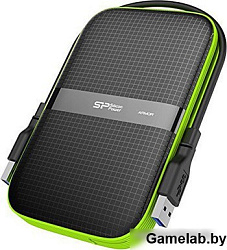 Жесткий диск Silicon Power USB 3.0 4Tb SP040TBPHDA60S3K A60 Armor 2.5" черный/зеленый