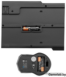 Клавиатура + мышь Оклик 205MK клав:черный мышь:черный USB беспроводная Multimedia (1546786)