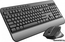 Клавиатура + мышь Оклик S290W клав:черный мышь:черный USB беспроводная Multimedia (351701)